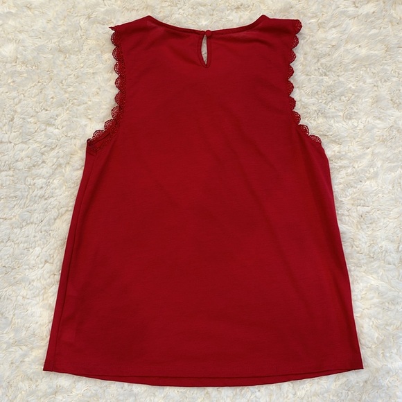 Topshop Red Sleeveless Blouse - Picture 2 of 2